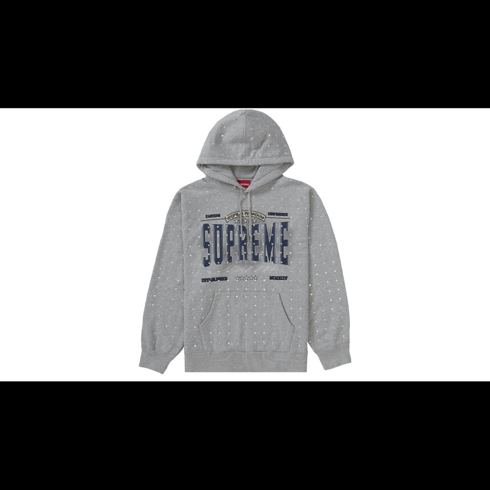 SUPREME RHINESTONE HOODIE